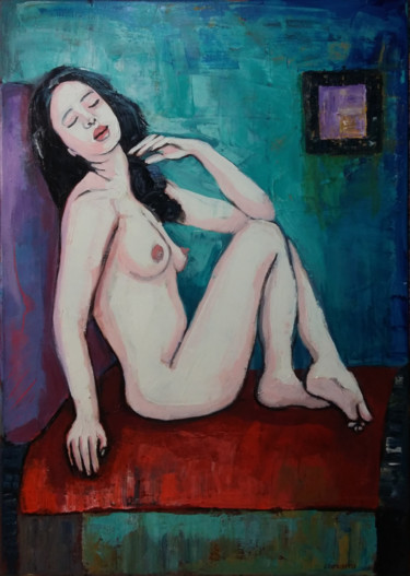 Peinture intitulée "Belle endormie" par Laurent Chimento, Œuvre d'art originale, Acrylique
