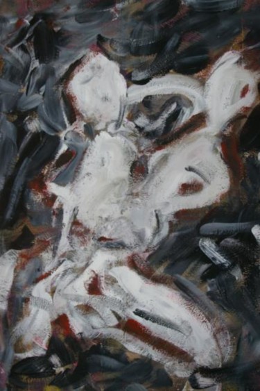 Peinture intitulée "FUSION" par Laurent Martinet, Œuvre d'art originale, Huile