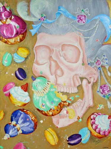 Painting titled ""Let Me Eat Cake"" by Laurent Nurisso, Original Artwork, Acrylic