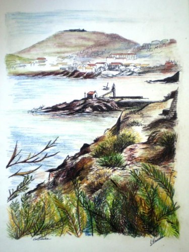 Drawing titled "Collioure_4" by Laure Vieusse, Original Artwork