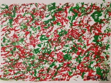 Painting titled "Vert d or" by Laurie Aubéry, Original Artwork, Acrylic