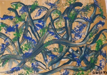 Malerei mit dem Titel "Les serpents" von Laurie Aubéry, Original-Kunstwerk, Acryl