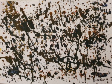 Malerei mit dem Titel "Sable noir" von Laurie Aubéry, Original-Kunstwerk, Acryl