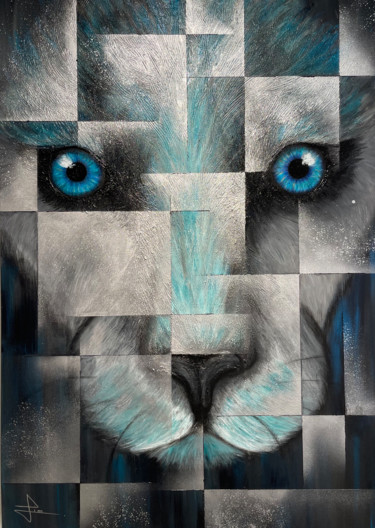 Pittura intitolato "Mountain Lion" da Laurie Lim, Opera d'arte originale, Acrilico