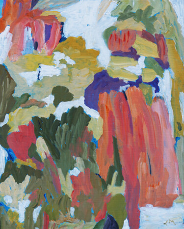 Картина под названием "Riviera" - Laurie Macmillan, Подлинное произведение искусства, Акрил Установлен на Деревянная рама дл…