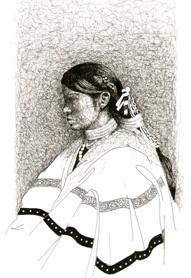 「Native」というタイトルのデジタルアーツ Lauro Toledoによって, オリジナルのアートワーク, インク