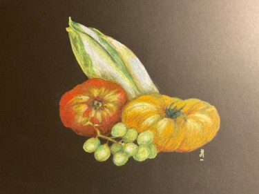Рисунок под названием "tomato" - Lautiard, Подлинное произведение искусства, Карандаш
