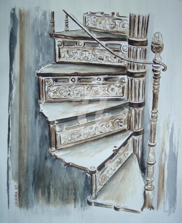 Malerei mit dem Titel "Escada" von Láuzara, Original-Kunstwerk, Öl