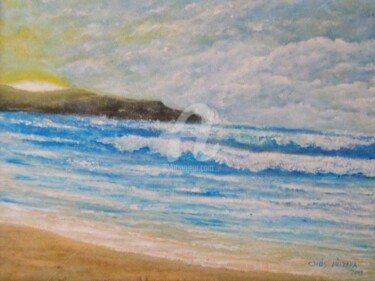 Peinture intitulée "Praia do Rostro, de…" par Láuzara, Œuvre d'art originale, Huile