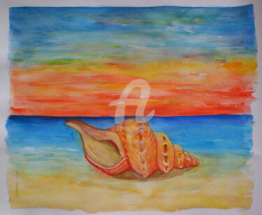 Pintura titulada "A caracola mariña" por Láuzara, Obra de arte original, Oleo