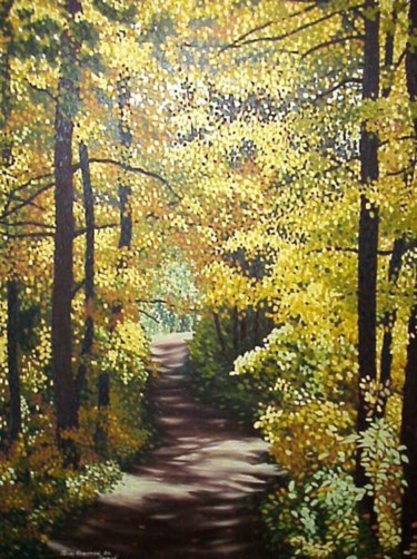 Painting titled "northern road" by Peter Crighton, Original Artwork, Oil