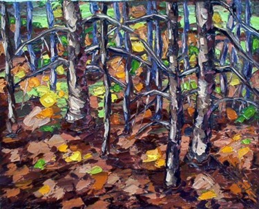Painting titled "high park, toronto" by Peter Crighton, Original Artwork, Oil