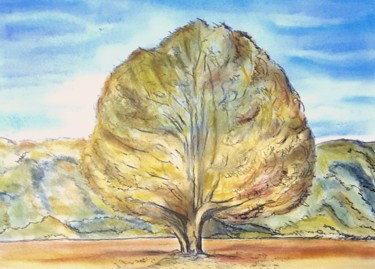 Zeichnungen mit dem Titel "Herbst" von Sigrid Helmlinger, Original-Kunstwerk, Kreide