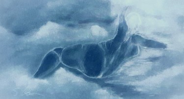 Malerei mit dem Titel "Wolkenbild 11" von Sigrid Helmlinger, Original-Kunstwerk, Andere