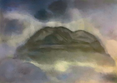 Malerei mit dem Titel "Wolkenbild 16" von Sigrid Helmlinger, Original-Kunstwerk, Pastell