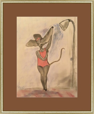 Zeichnungen mit dem Titel "Die Dusche" von Sigrid Helmlinger, Original-Kunstwerk, Bleistift