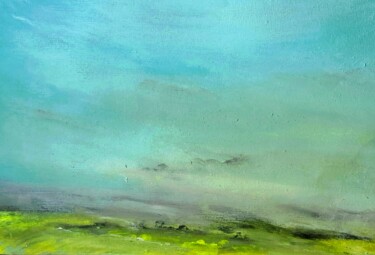 Painting titled "Landschaft neu" by Sigrid Helmlinger, Original Artwork, Acrylic