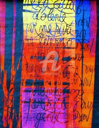 Painting titled "Per me si va 11" by Thierry Laverge, Original Artwork
