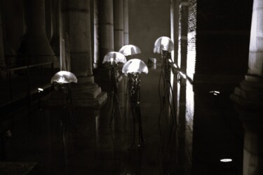 Photographie intitulée "Jellyfish in the Ba…" par Lavinia, Œuvre d'art originale, Photographie numérique