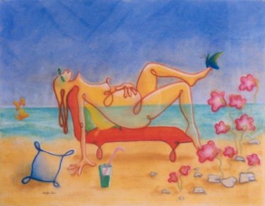 Peinture intitulée "Biarritz" par Niute, Œuvre d'art originale