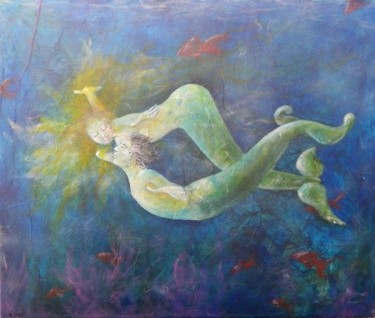 Peinture intitulée "Sirènes 3" par Niute, Œuvre d'art originale