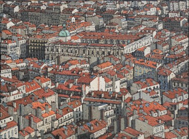 Pintura titulada "Marseille - Préfect…" por Olivier Lavorel, Obra de arte original, Oleo Montado en Bastidor de camilla de m…