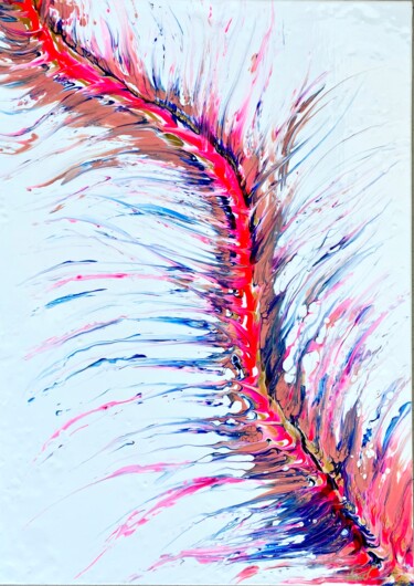Картина под названием "Curves" - Law, Подлинное произведение искусства, Акрил Установлен на Деревянная рама для носилок