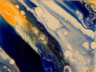 Painting titled "Oxygen" by Law, Original Artwork, Acrylic Mounted on Wood Stretcher frame