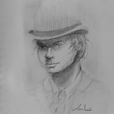 Drawing titled "Dandy" by Lawrence Poulet, Original Artwork, Graphite