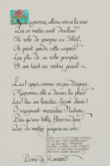 "Mignonne, allons vo…" başlıklı Tablo Lawrence Poulet tarafından, Orijinal sanat, Mürekkep