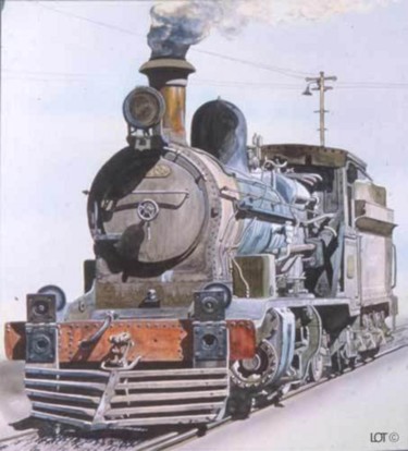 Painting titled "Loco" by Lawrence, Original Artwork, Watercolor
