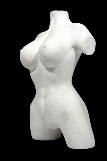 Sculpture titled "white bust" by Lawrence, Original Artwork, Resin