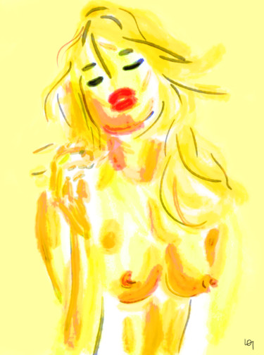Digital Arts titled "Blonde forever" by Lawrence, Original Artwork, Digital Painting