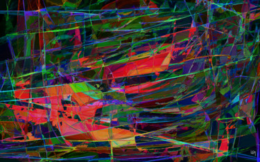 Digitale Kunst getiteld "abstract compositio…" door Lawrence, Origineel Kunstwerk, Digitaal Schilderwerk