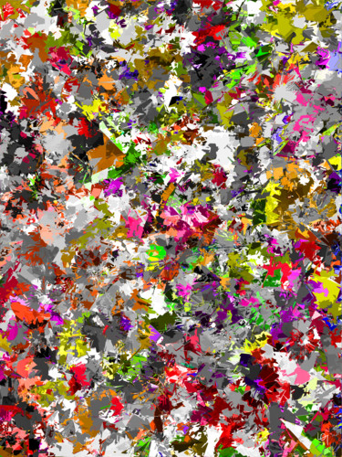 Artes digitais intitulada "Abstract Flower Bed…" por Lawrence, Obras de arte originais, Pintura digital