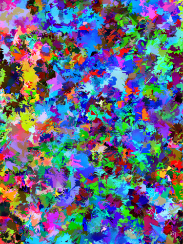 Digital Arts titled "Abstract color comp…" by Lawrence, Original Artwork, Digital Painting