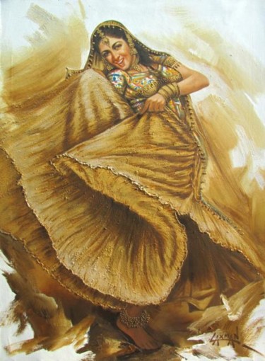 Painting titled "euphoria 01" by Laxman Kumar Artist Delhi, Original Artwork, Oil