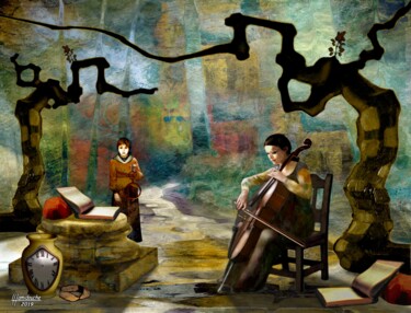 Digitale Kunst getiteld "Humbles extases" door Layachi Hamidouche, Origineel Kunstwerk, 2D Digital Work