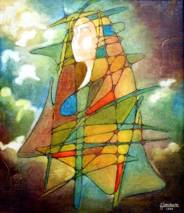 Peinture intitulée "Cristallisation (1)" par Layachi Hamidouche, Œuvre d'art originale, Acrylique