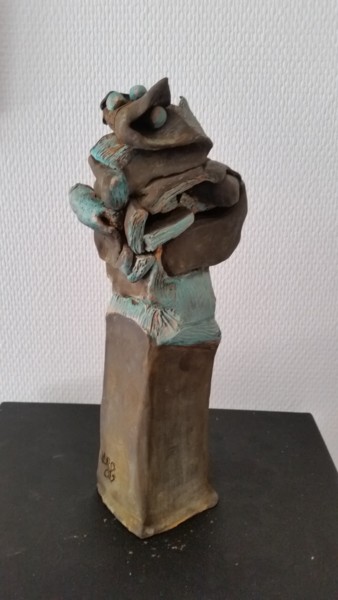 Sculpture titled "livres oubliés" by Laydev, Original Artwork, Ceramics