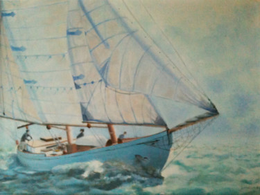 Pittura intitolato "Plein vent" da Jean-Jacques Layeux, Opera d'arte originale, Olio