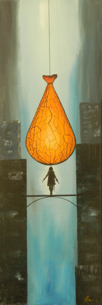 The-guardian-is-a-woman Peinture intitulée "The-guardian-is-a-w…" par Sorin Niculae Lazar, Œuvre d'art originale, Huile Monté sur Châssis