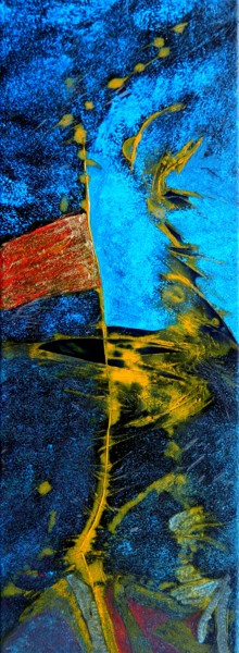 Simple flag - experiment Peinture intitulée "Simple flag - exper…" par Sorin Niculae Lazar, Œuvre d'art originale, Huile Monté sur Châssis