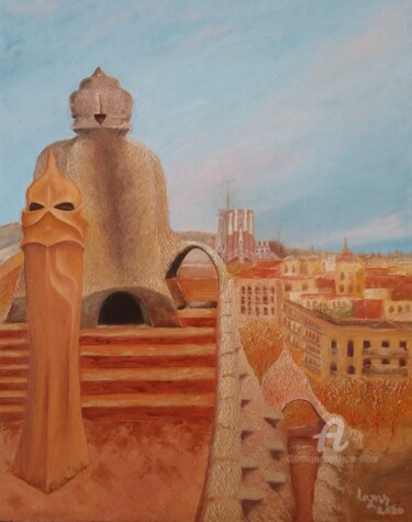 Malerei mit dem Titel "Sagrada Familia see…" von Liliana Lazar, Original-Kunstwerk, Öl