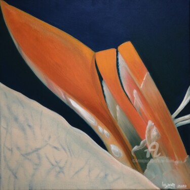 Painting titled "Broken Orange" by Liliana Lazar, Original Artwork, Oil