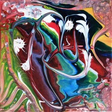 Картина под названием "Abstract 7 (œuvre c…" - Liliana Lazar, Подлинное произведение искусства, Акрил Установлен на Деревянн…