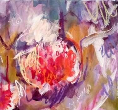 Painting titled "Abstract Figs #1/20…" by Valerie Lazareva, Original Artwork, Acrylic
