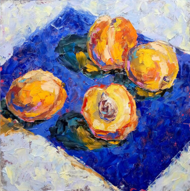 Malerei mit dem Titel "Peaches" von Valerie Lazareva, Original-Kunstwerk, Öl
