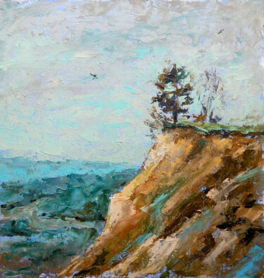 Painting titled "Precipice" by Valerie Lazareva, Original Artwork, Oil