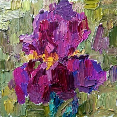 Malerei mit dem Titel "Irises #2" von Valerie Lazareva, Original-Kunstwerk, Öl